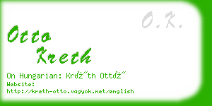 otto kreth business card